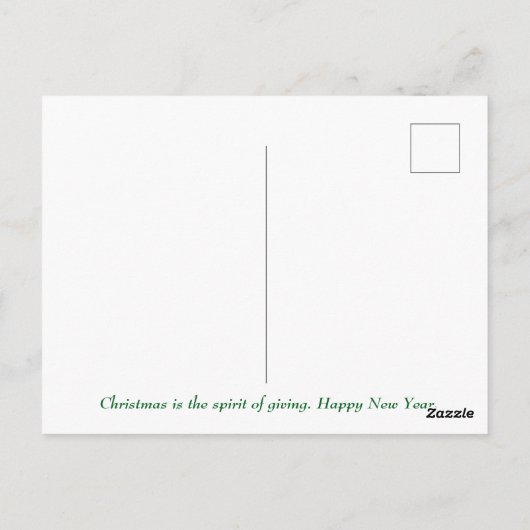 Carte Postale Joyeux Noël Elégant (Dos)