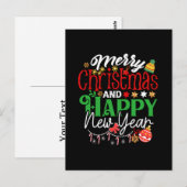 Carte Postale Joyeux Noël et Bonne Année (Devant / Derrière)