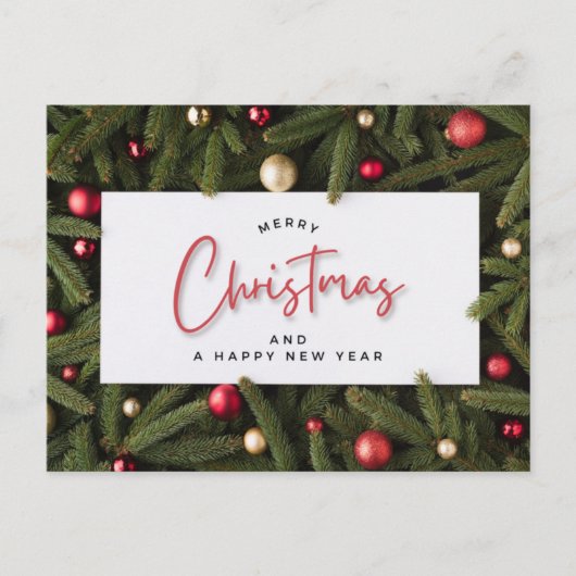 Carte Postale Joyeux Noël et Bonne Année (Devant)