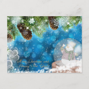 Carte Postale Joyeux Noël et Bonne Année