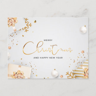 Carte Postale Joyeux Noël et Bonne Année Design