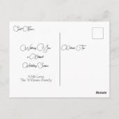 Carte Postale Joyeux Noël et Bonne Année Personnalisée (Dos)