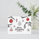 Carte Postale Joyeux Noël et Bonne Année Postale (Debout devant)