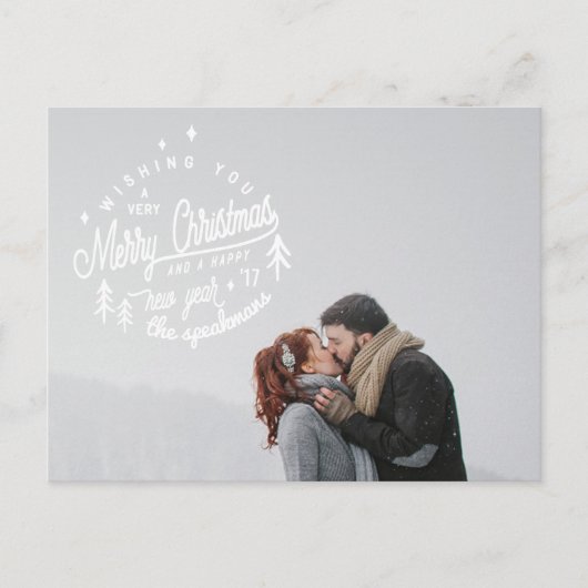 Carte Postale joyeux noël et bonne année rétro (Devant)