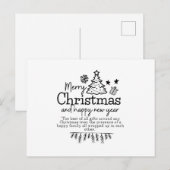 Carte Postale Joyeux Noël et bonne nouvelle année (Devant / Derrière)