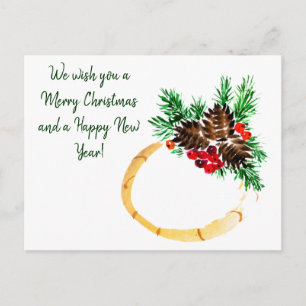 Carte Postale Joyeux Noël et Nouvel An personnalisé