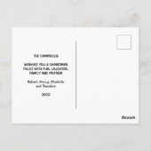 Carte Postale Joyeux Noël et Stressmas avec Rudolph (Dos)