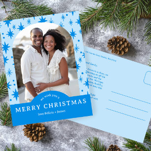 Carte Postale JOYEUX NOËL Étoiles Fêtes ARCH PERSONNALISÉE PHOTO