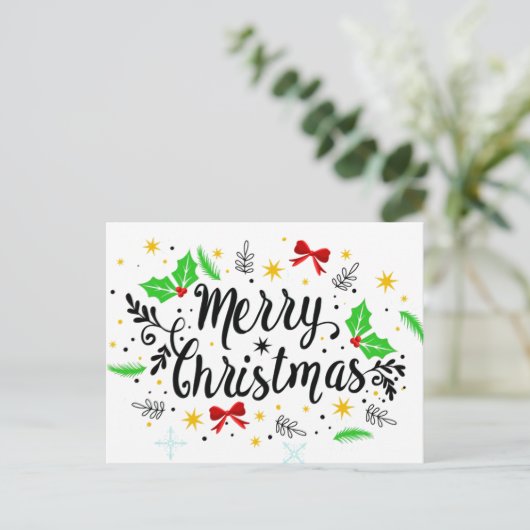 Carte Postale Joyeux Noël festif (Debout devant)