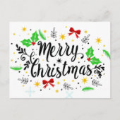 Carte Postale Joyeux Noël festif (Devant)