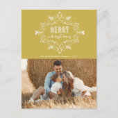 Carte postale Joyeux Noël Festive Foliage (Devant)