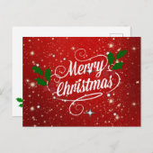 Carte Postale Joyeux Noël, fête, (Devant / Derrière)