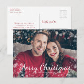 Carte Postale Joyeux Noël Fête de la neige (Devant / Derrière)