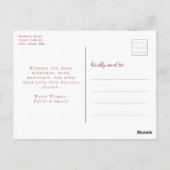 Carte Postale Joyeux Noël Fête de la neige (Dos)