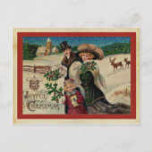 Carte Postale Joyeux Noël, fête vintage (Devant)