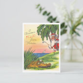 Carte Postale Joyeux Noël Floride Golf Rétro (Debout devant)
