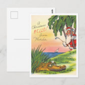 Carte Postale Joyeux Noël Floride Golf Rétro (Devant / Derrière)
