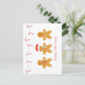 Carte Postale Joyeux Noël Gingerbread Hommes (Debout devant)