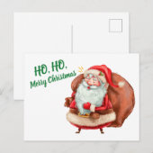 Carte Postale Joyeux Noël Ho Ho (Devant / Derrière)