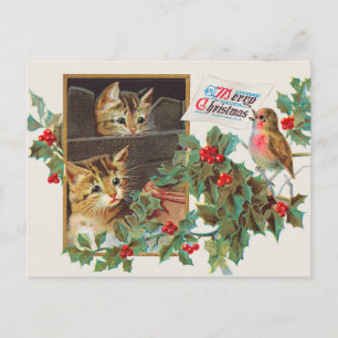 Carte Postale Joyeux Noël illustration vintage 1911
