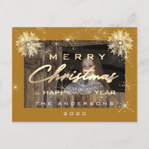 Carte Postale Joyeux Noël Joyeux Nouvel An Snowflakes Photo