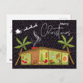 Carte Postale JOYEUX NOËL | Joyeux Vacances Mi-Siècle Moderne (Devant / Derrière)