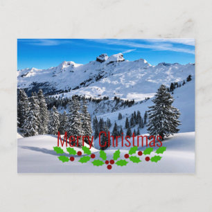 Carte Postale Joyeux Noël - Les contreforts Pittoresques des Alp