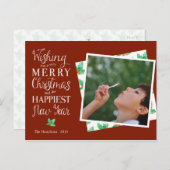 Carte postale Joyeux Noël Lettré (Devant / Derrière)