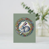 Carte Postale Joyeux Noël Lièvre                               (Debout devant)