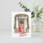 Carte Postale Joyeux Noël - Maison de Noël mignonne (Debout devant)