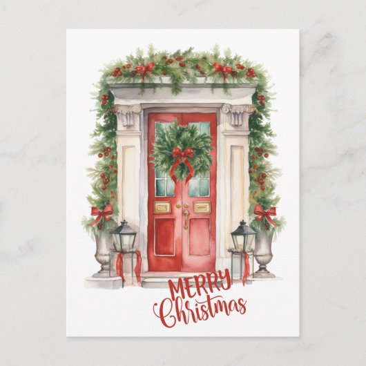 Carte Postale Joyeux Noël - Maison de Noël mignonne (Devant)