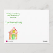 Carte Postale Joyeux Noël Maison en pain d'épices (Dos)