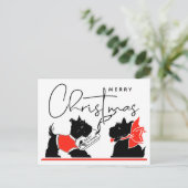 Carte Postale JOYEUX NOËL | Meilleurs Vœux Scottie Dogs (Debout devant)