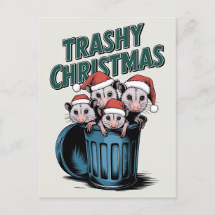 Carte Postale Joyeux Noël mignon Ratons