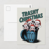 Carte Postale Joyeux Noël mignon Ratons (Devant / Derrière)