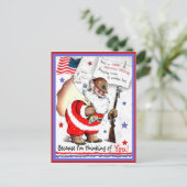 Carte postale Joyeux Noël militaire vintage (Debout devant)