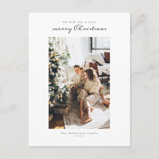 Carte postale | Joyeux Noël moderne (Devant)