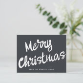 Carte Postale Joyeux Noël moderne écriture gras (Debout devant)