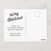 Carte Postale Joyeux Noël moderne écriture gras (Dos)