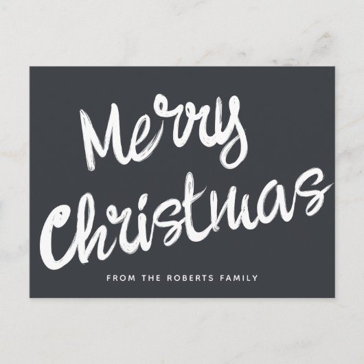 Carte Postale Joyeux Noël moderne écriture gras (Devant)