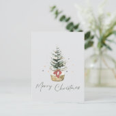 Carte Postale Joyeux Noël moderne minimaliste (Debout devant)
