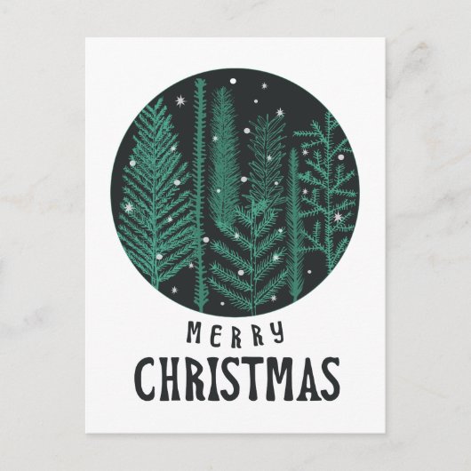 Carte Postale Joyeux Noël moderne minimaliste (Devant)