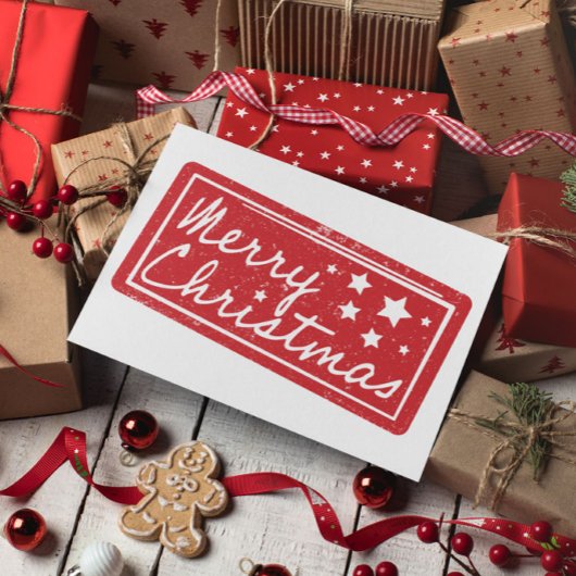 Carte Postale Joyeux Noël moderne minimaliste