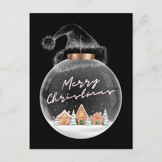 Carte Postale Joyeux Noël moderne minimaliste (Devant)