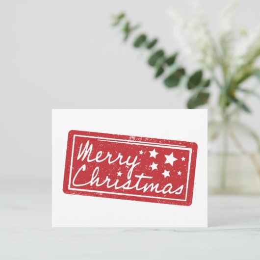 Carte Postale Joyeux Noël moderne minimaliste (Debout devant)