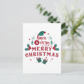 Carte Postale Joyeux Noël moderne minimaliste (Debout devant)