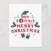 Carte Postale Joyeux Noël moderne minimaliste (Devant)