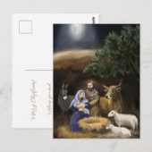 Carte Postale Joyeux Noël nativité (Devant / Derrière)
