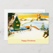 Carte Postale Joyeux Noël néerlandais (Devant / Derrière)