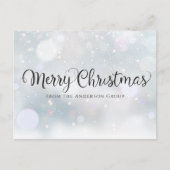 Carte postale Joyeux Noël Neige Entreprise Vacance (Devant)